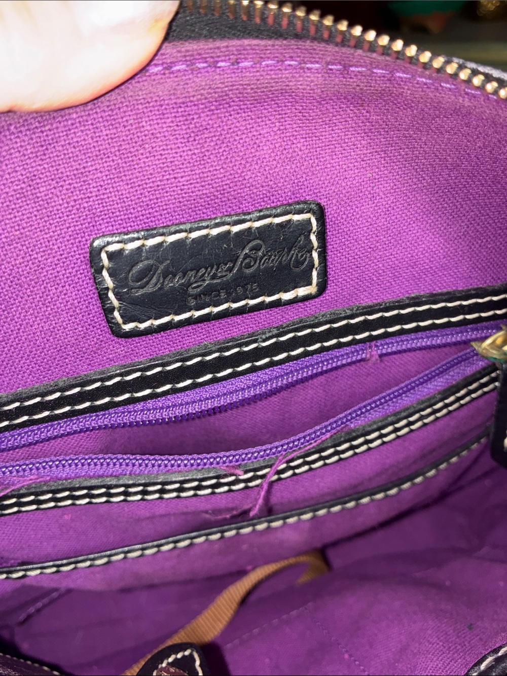 Dooney & Bourke Black Haunted Mansion Patterned Crossbody with Gold Hardware - Picture 3 of 8